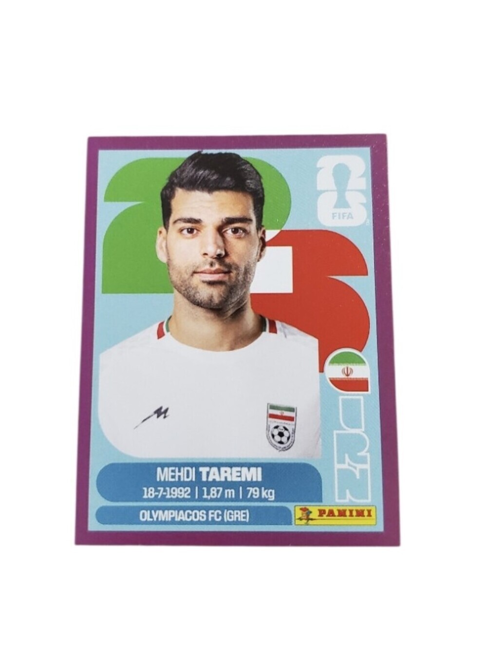 Panini World Cup 2026 Mehdi Taremi Purple Border Iran Team Sticker IRN 18